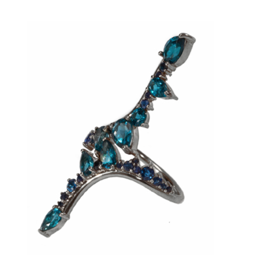Blue Electric Shock Ring by Fernando Jorge - Talisman Collection Fine Jewelers