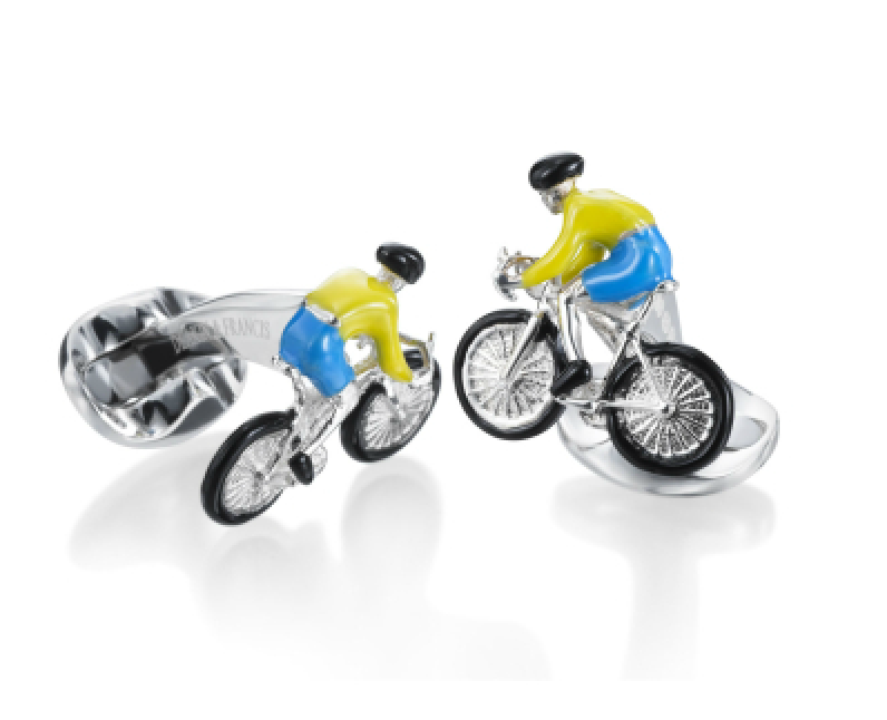 Bicycle Cyclist Cufflinks by Deakin & Francis - Talisman Collection Fine Jewelers