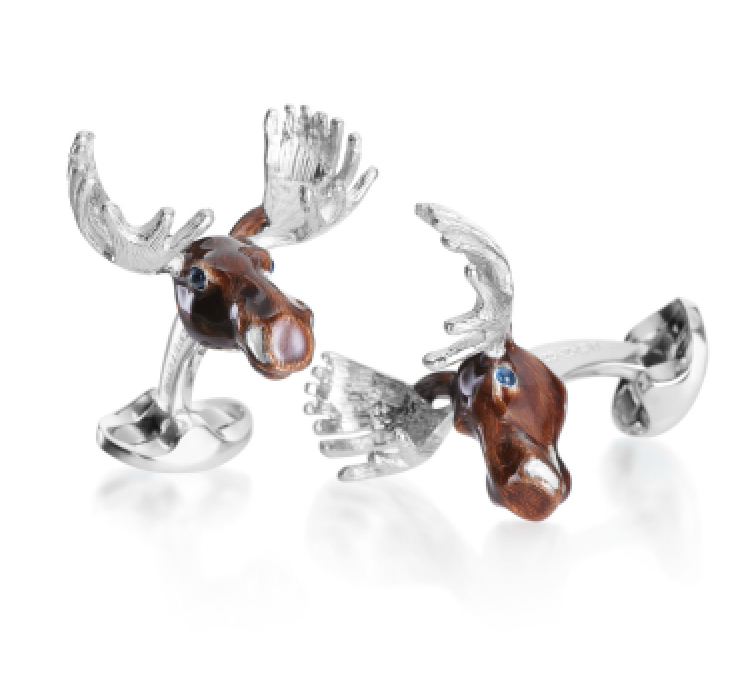 Moose Large Game Cufflinks by Deakin & Francis - Talisman Collection Fine Jewelers