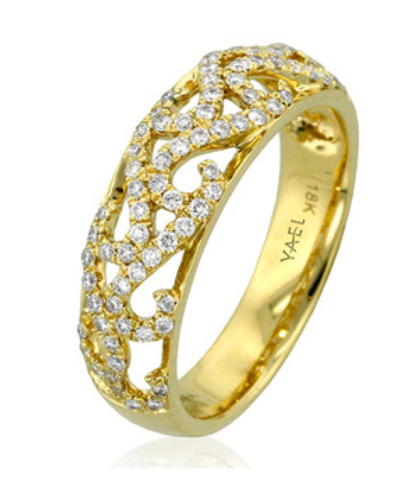 Diamond Vine Stacking Band by Yael - Talisman Collection Fine Jewelers