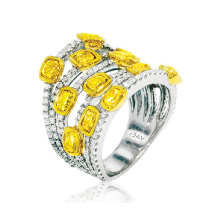 Canary Diamond "Bubble" Ring by Yael - Talisman Collection Fine Jewelers