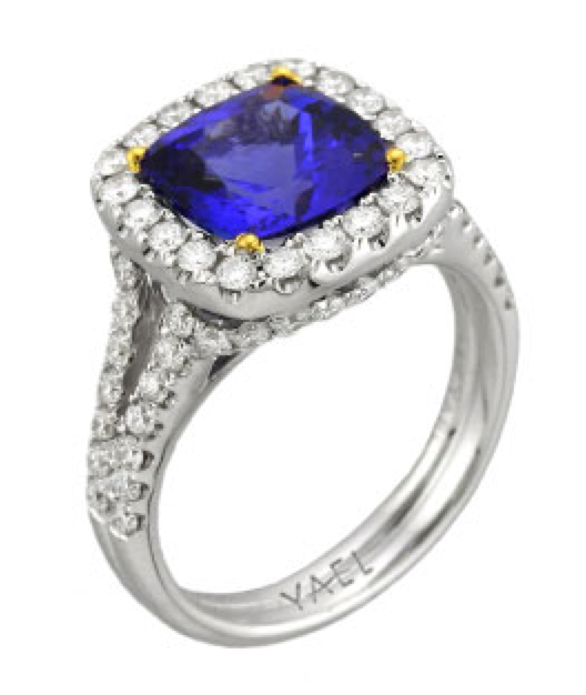 Diamond and Tanzanite Pacifica Ring by Yael - White Gold - Talisman Collection Fine Jewelers