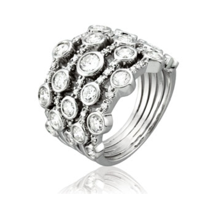 Diamond "Bubble" Ring by Yael - White Gold - Talisman Collection Fine Jewelers