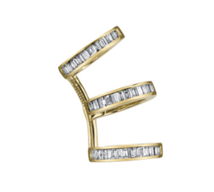 Diamond Baguette Triple Earcuff by Borgioni - Talisman Collection Fine Jewelers