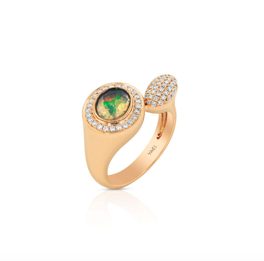 Opal and Diamond Moi et Toi Ring by Yael - Talisman Collection Fine Jewelers
