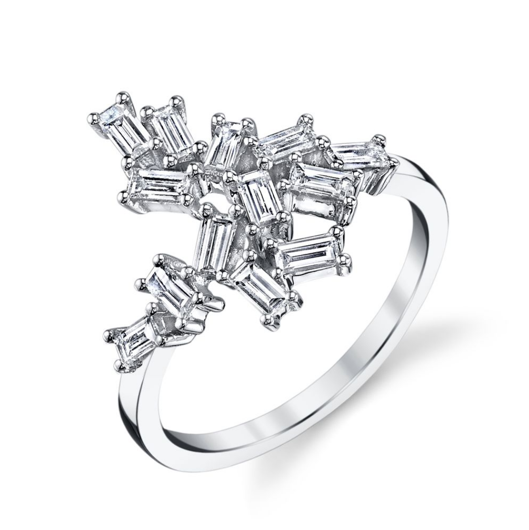 Diamond Baguette "Knuckle Cluster" Ring by Borgioni - Talisman Collection Fine Jewelers