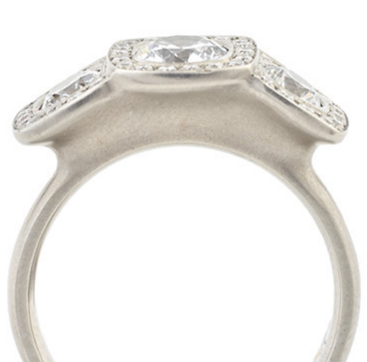 Triple Illusion Cushion Engagement Ring by Anne Sportun - Talisman Collection Fine Jewelers