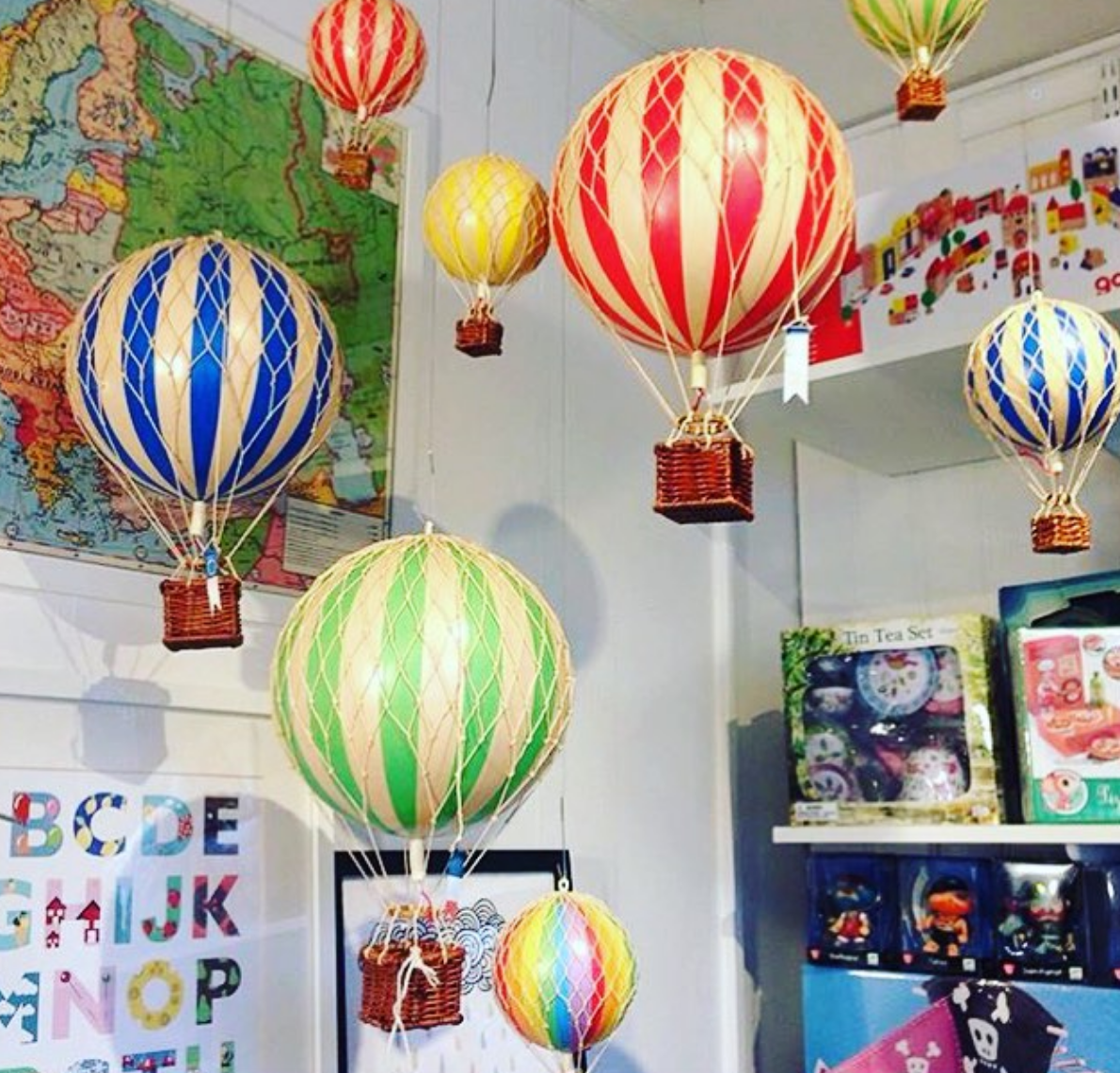 Authentic Models Pastel Hot Air Balloon Mobile - Talisman Collection Fine Jewelers