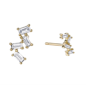 Diamond Baguette Stud Earrings by Borgioni - Talisman Collection Fine Jewelers