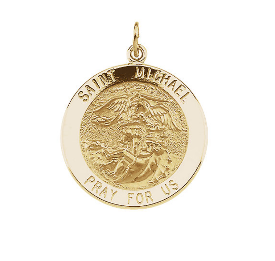 Archangel michael pendant deals gold