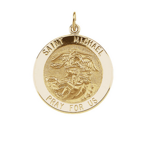 14k Gold St. Michael Pendant - Talisman Collection Fine Jewelers