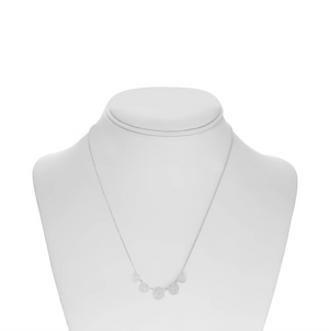 Diamond Five Circle Pave Necklace in White, Yellow or Rose Gold - Talisman Collection Fine Jewelers