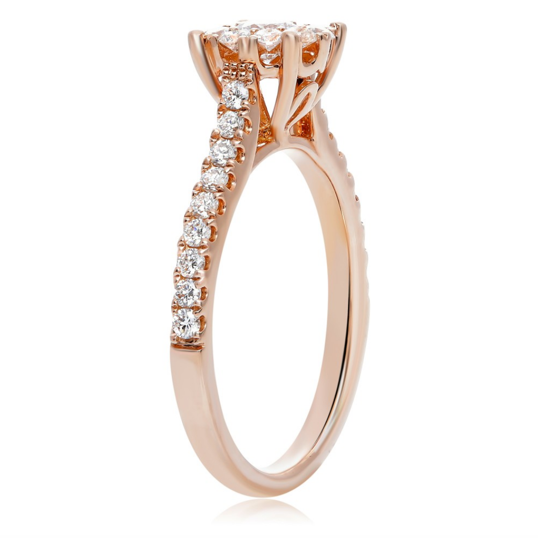 Diamond Cluster Engagement Ring in White, Yellow or Rose Gold - Talisman Collection Fine Jewelers