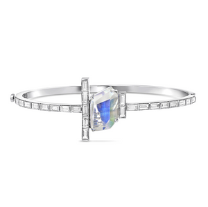 Moonstone Baguette Hinged Bracelet by Meredith Young - Talisman Collection Fine Jewelers
