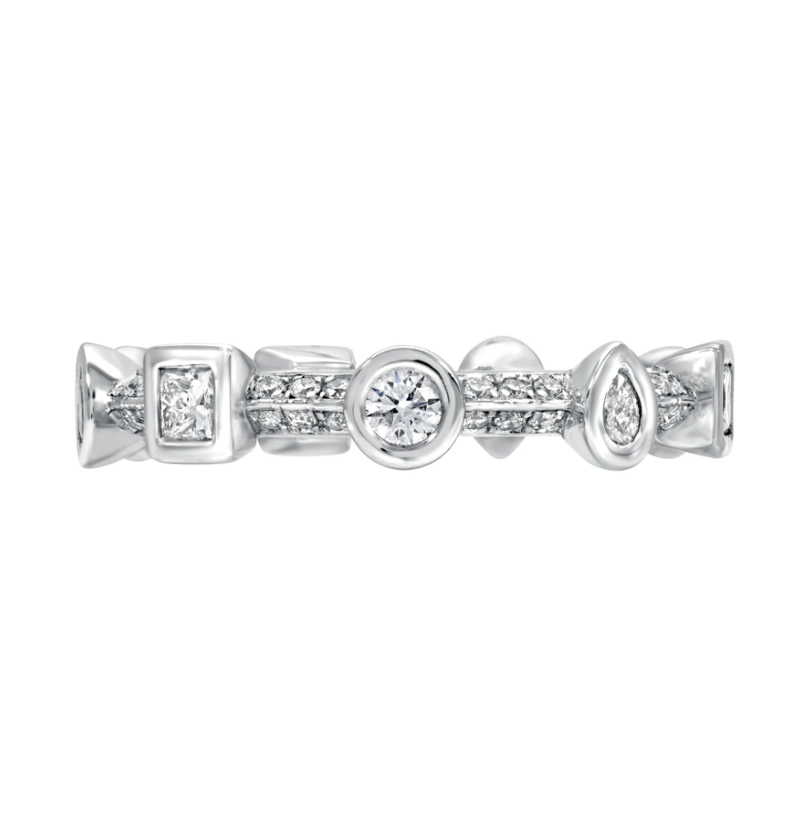 Diamond Pave Contour Multi Bezel Ring by Meredith Young - Talisman Collection Fine Jewelers