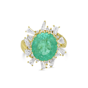 Paraiba Tourmaline and Diamond Ring by Meredith Young - Talisman Collection Fine Jewelers