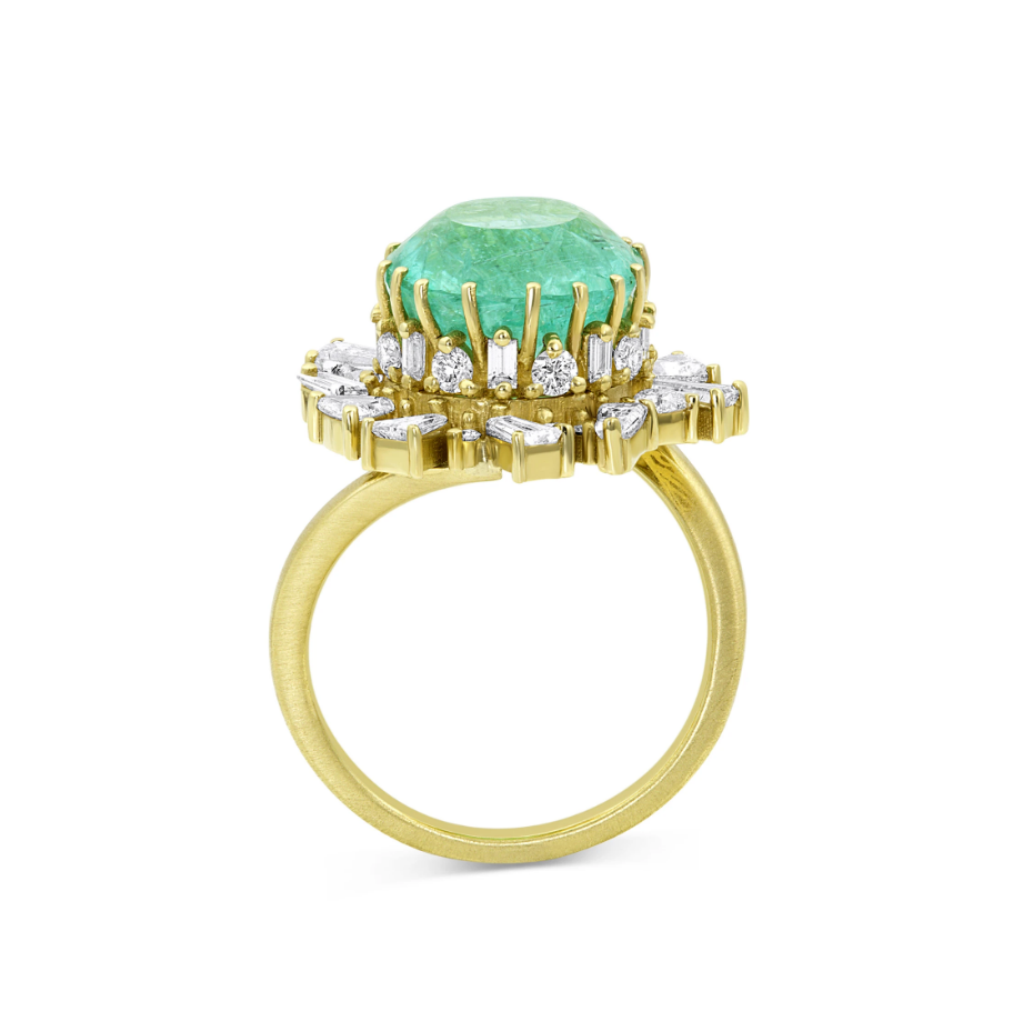 Paraiba Tourmaline and Diamond Ring by Meredith Young - Talisman Collection Fine Jewelers