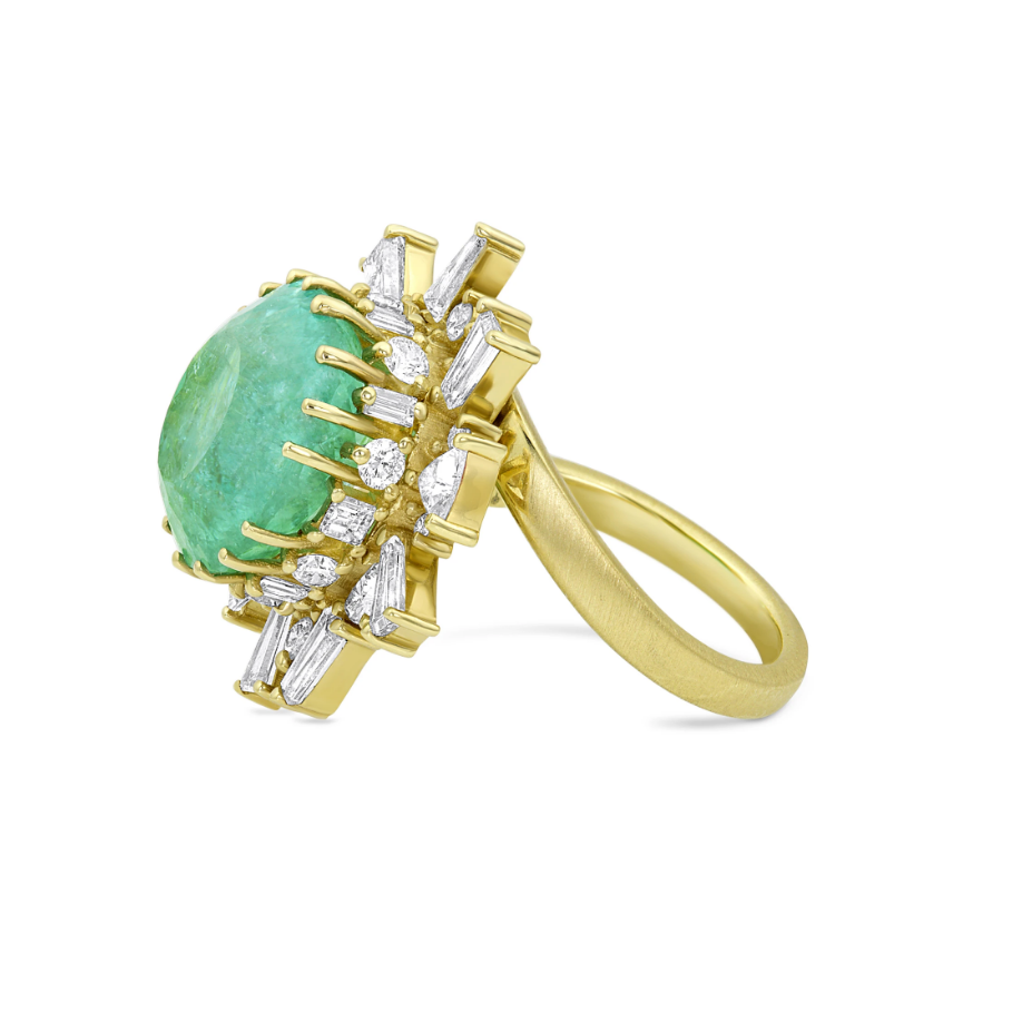 Paraiba Tourmaline and Diamond Ring by Meredith Young - Talisman Collection Fine Jewelers