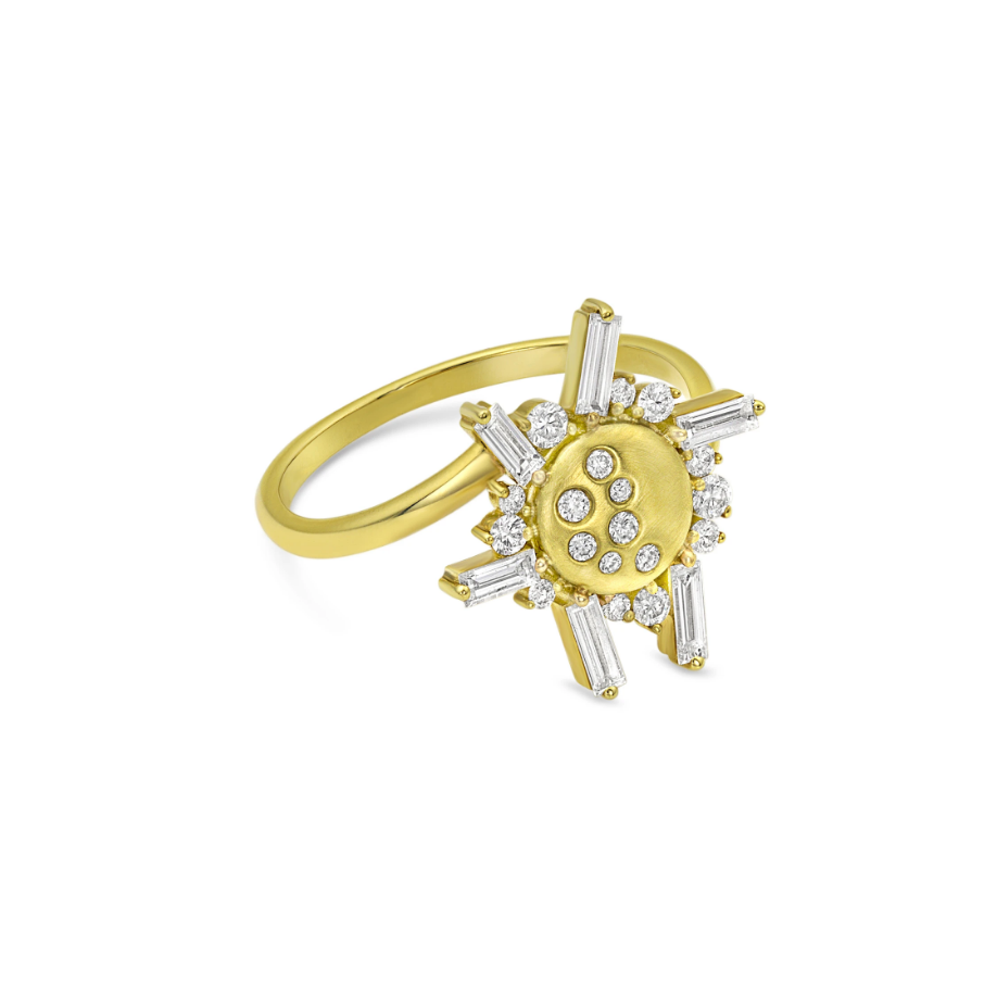 Diamond Small Eclipse Ring by Meredith Young - Talisman Collection Fine Jewelers