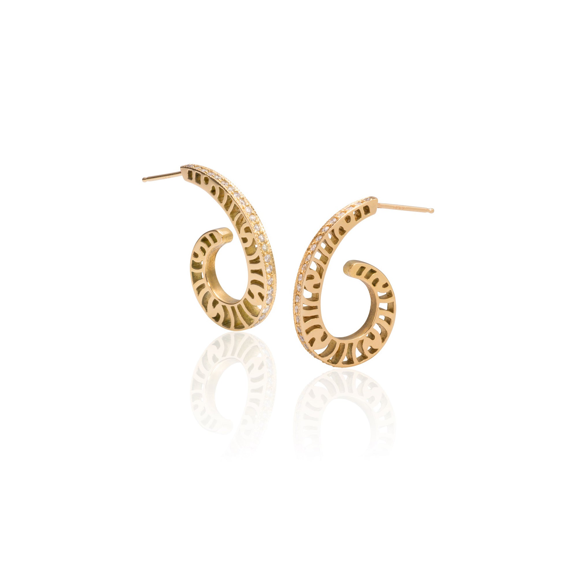 Shooting Star Hoop Diamond Earrings by Martha Seely - Talisman Collection Fine Jewelers