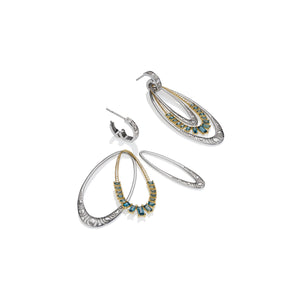 Blue Topaz Lyra Earrings by Martha Seely - Talisman Collection Fine Jewelers