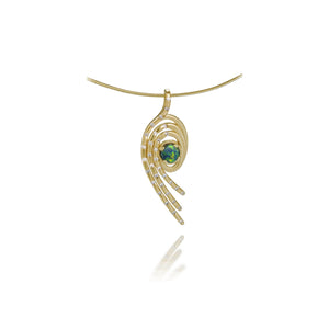 Open Spiral Black Opal Nebula Necklace by Martha Seely - Talisman Collection Fine Jewelers