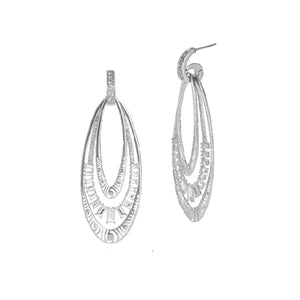 White Topaz Lyra Swirl Earrings by Martha Seely - Talisman Collection Fine Jewelers