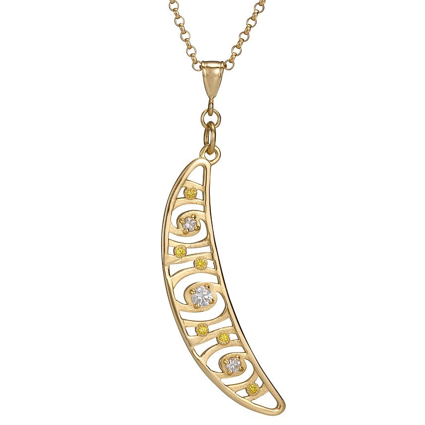 GOLD PLATED SHOOTING STAR CZ NECKLACE 16