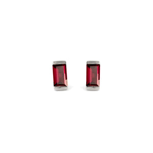 Rhodolite Garnet Bonbon Stud Earrings