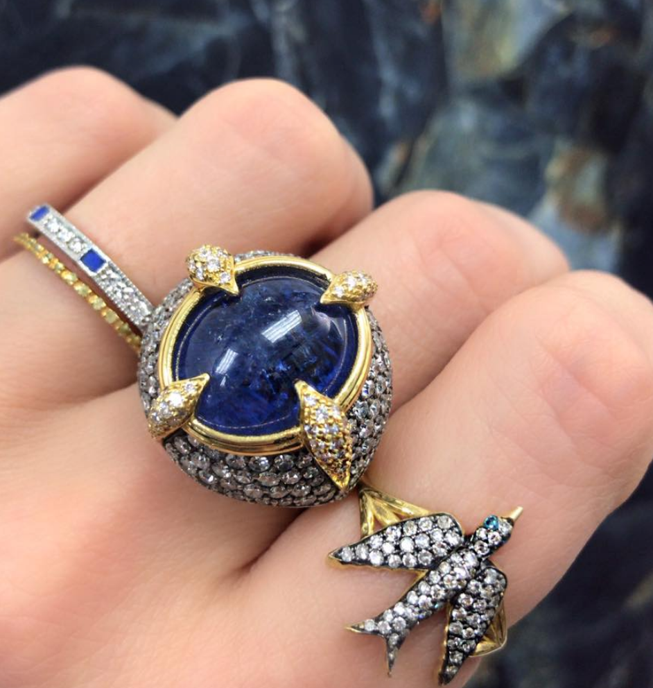 Tanzanite gold deals ring