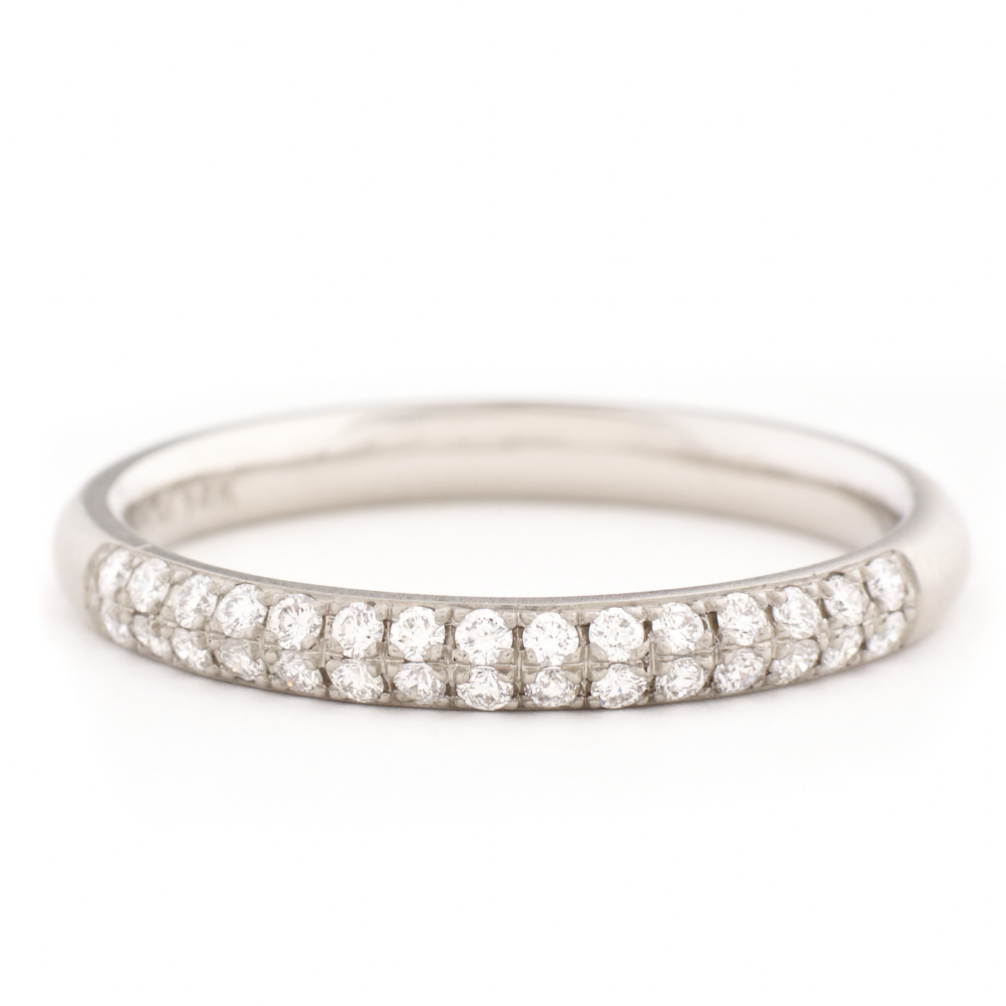 Two Row Half Eternity Pave Band by Anne Sportun - Talisman Collection Fine Jewelers