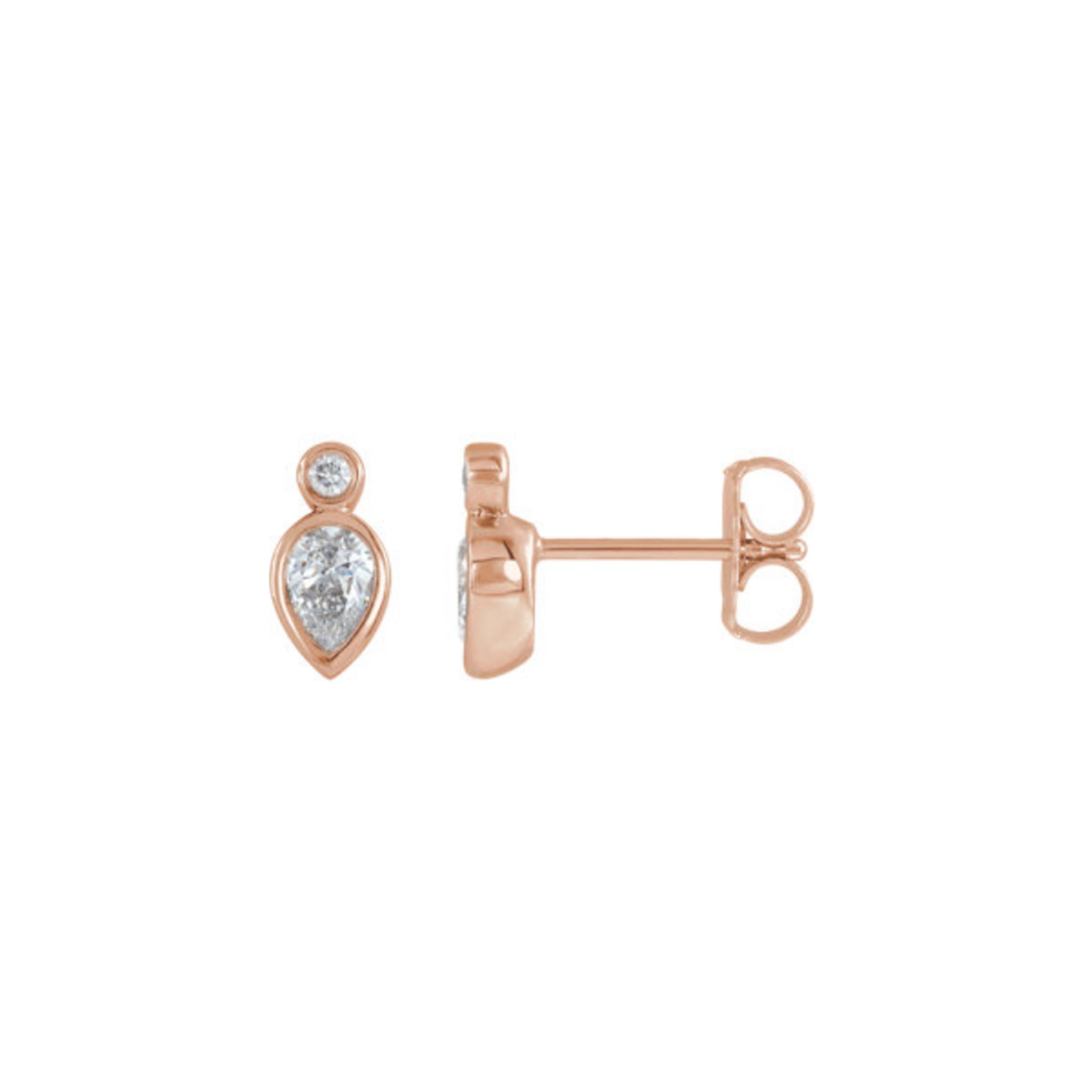 Bezel Set Diamond Stud Earrings - Talisman Collection Fine Jewelers
