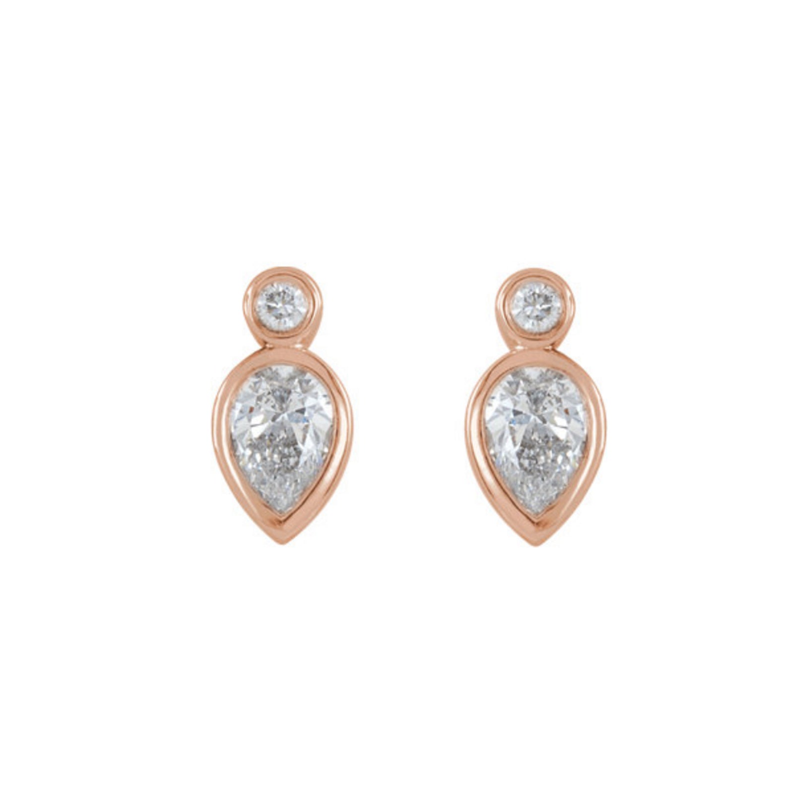 Bezel Set Diamond Stud Earrings - Talisman Collection Fine Jewelers