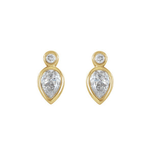Bezel Set Diamond Stud Earrings - Talisman Collection Fine Jewelers