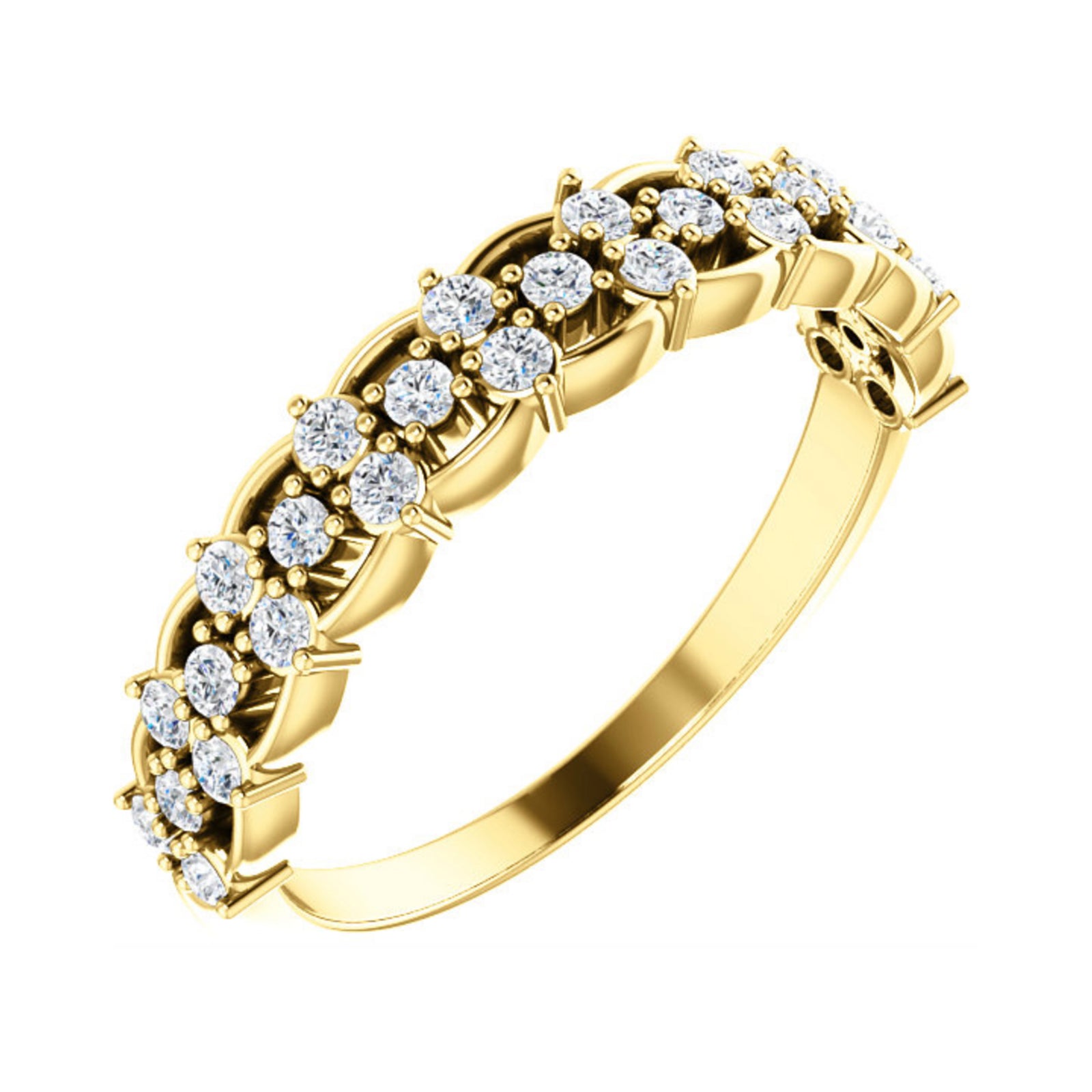 Diamond Felicity Stacking Band in White, Yellow or Rose Gold - Talisman Collection Fine Jewelers