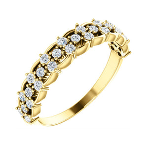 Diamond Felicity Stacking Band in White, Yellow or Rose Gold - Talisman Collection Fine Jewelers