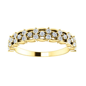 Diamond Felicity Stacking Band in White, Yellow or Rose Gold - Talisman Collection Fine Jewelers