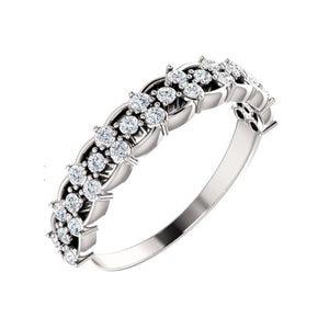 Diamond Felicity Stacking Band in White, Yellow or Rose Gold - Talisman Collection Fine Jewelers