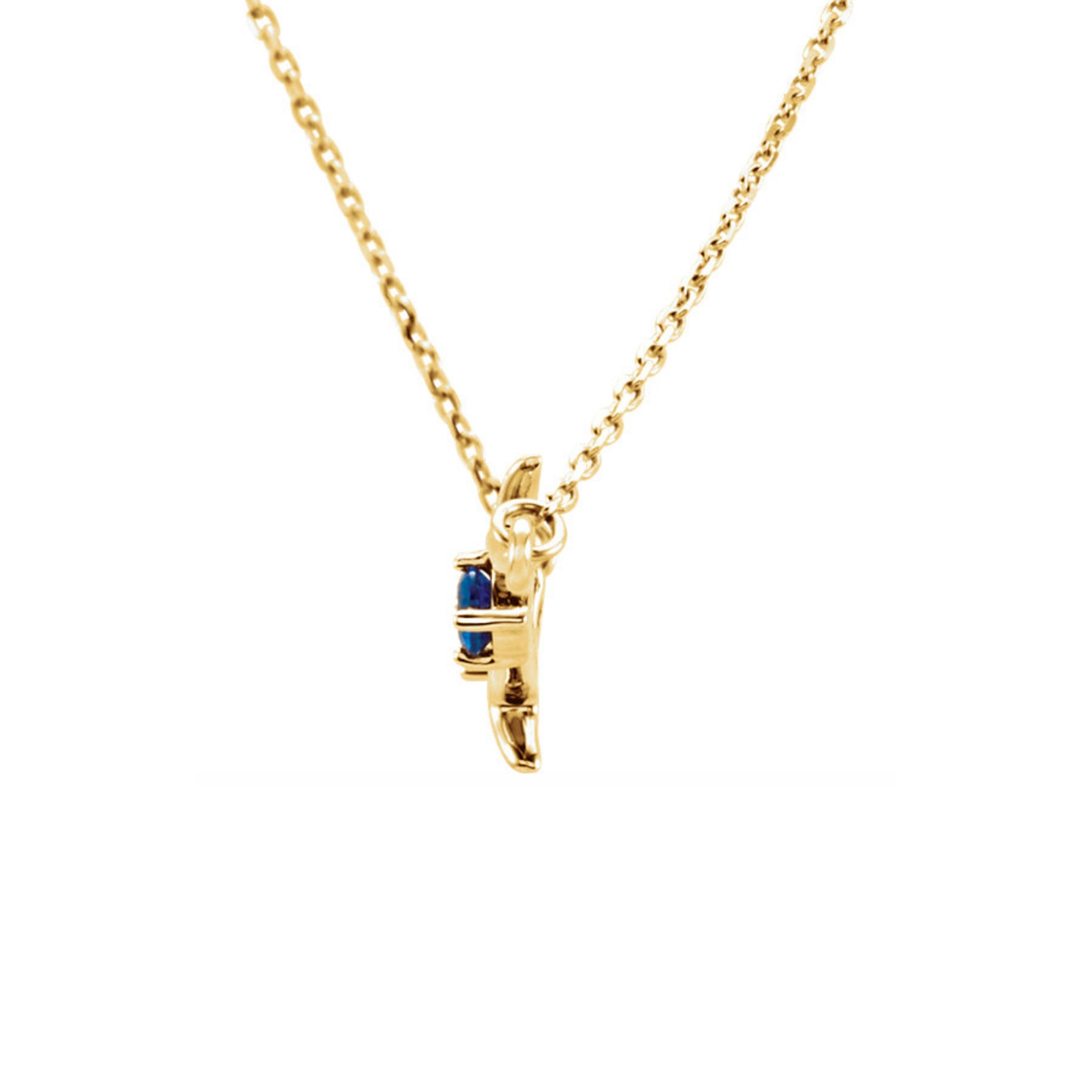 Custom 14k Gold 3 Stone Family Branch Necklace