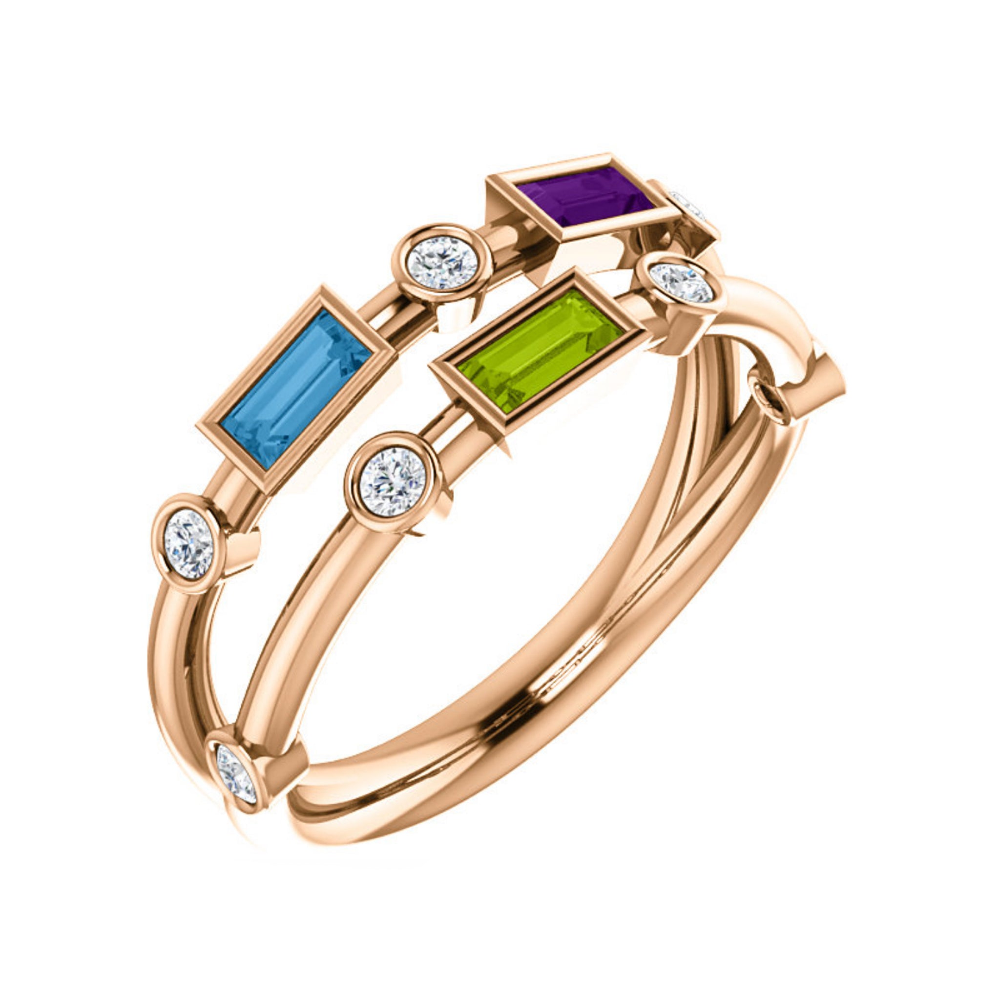 3 stone outlet family ring