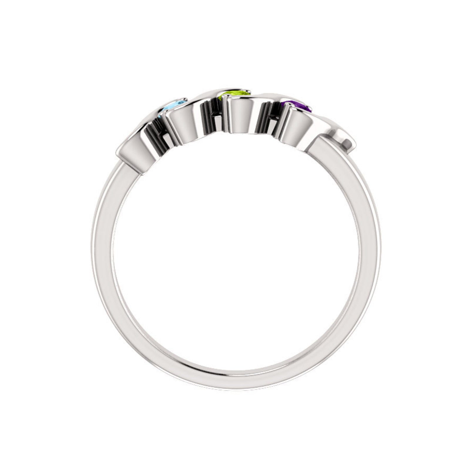 Custom 14k Gold 3-Stone Family Ring - Talisman Collection Fine Jewelers