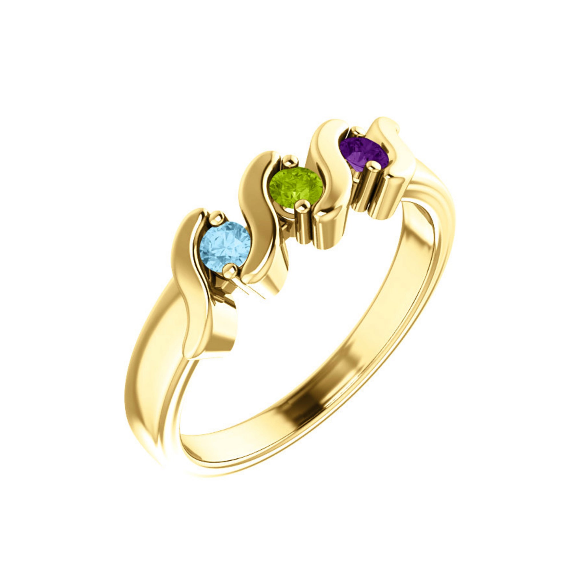 Stone Circular Design Gold Ring 01-13 - SPE Gold