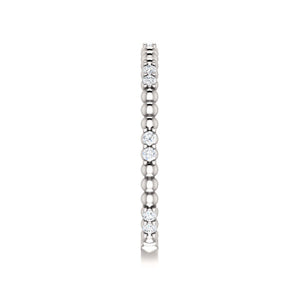 Alternating Diamond Bead Stack Band in White, Yellow or Rose Gold - Talisman Collection Fine Jewelers