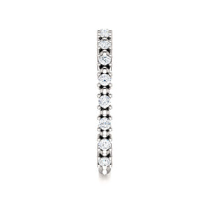 Diamond Beaded Stack Band in White, Yellow or Rose Gold - Talisman Collection Fine Jewelers