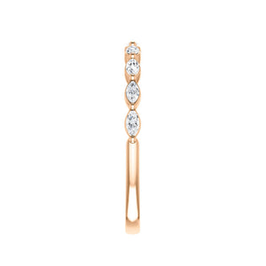 Marquise Diamond Stack Band in White, Yellow or Rose Gold - Talisman Collection Fine Jewelers