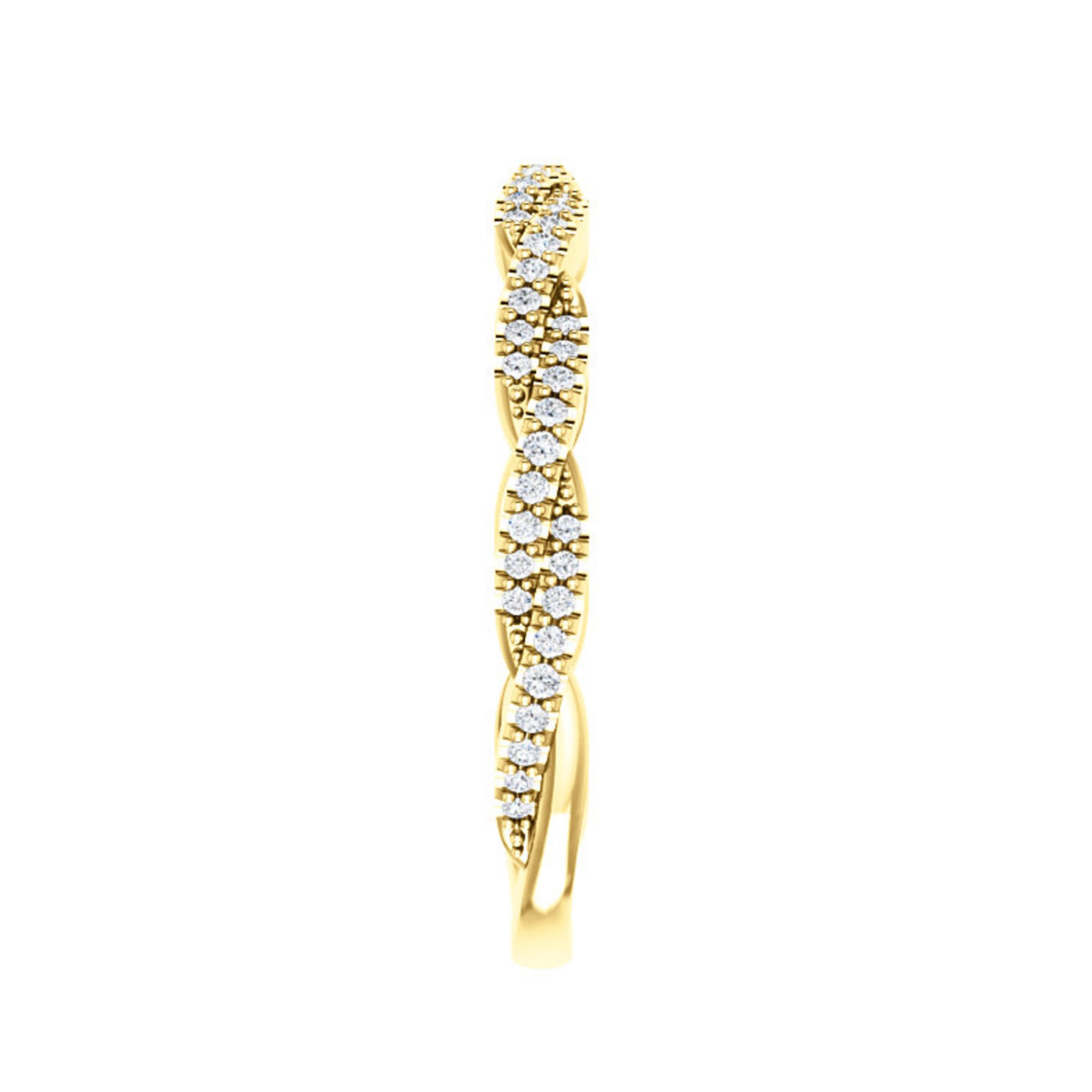 Diamond Twist Anniversary Band in White, Yellow or Rose Gold - Talisman Collection Fine Jewelers