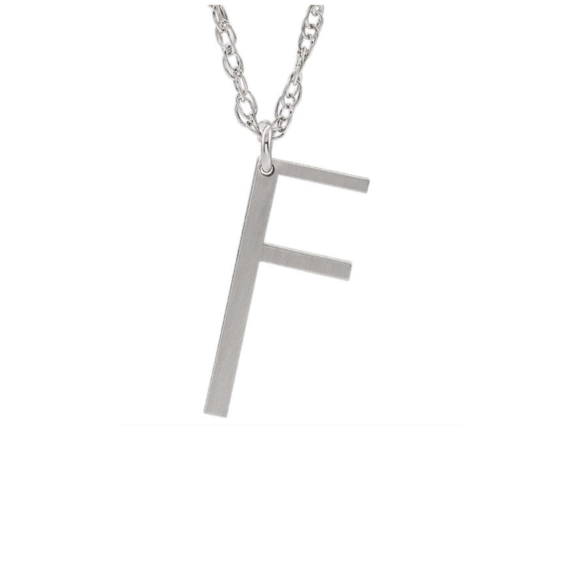 Large Initial Necklace in White, Yellow or Rose Gold - Talisman Collection Fine Jewelers