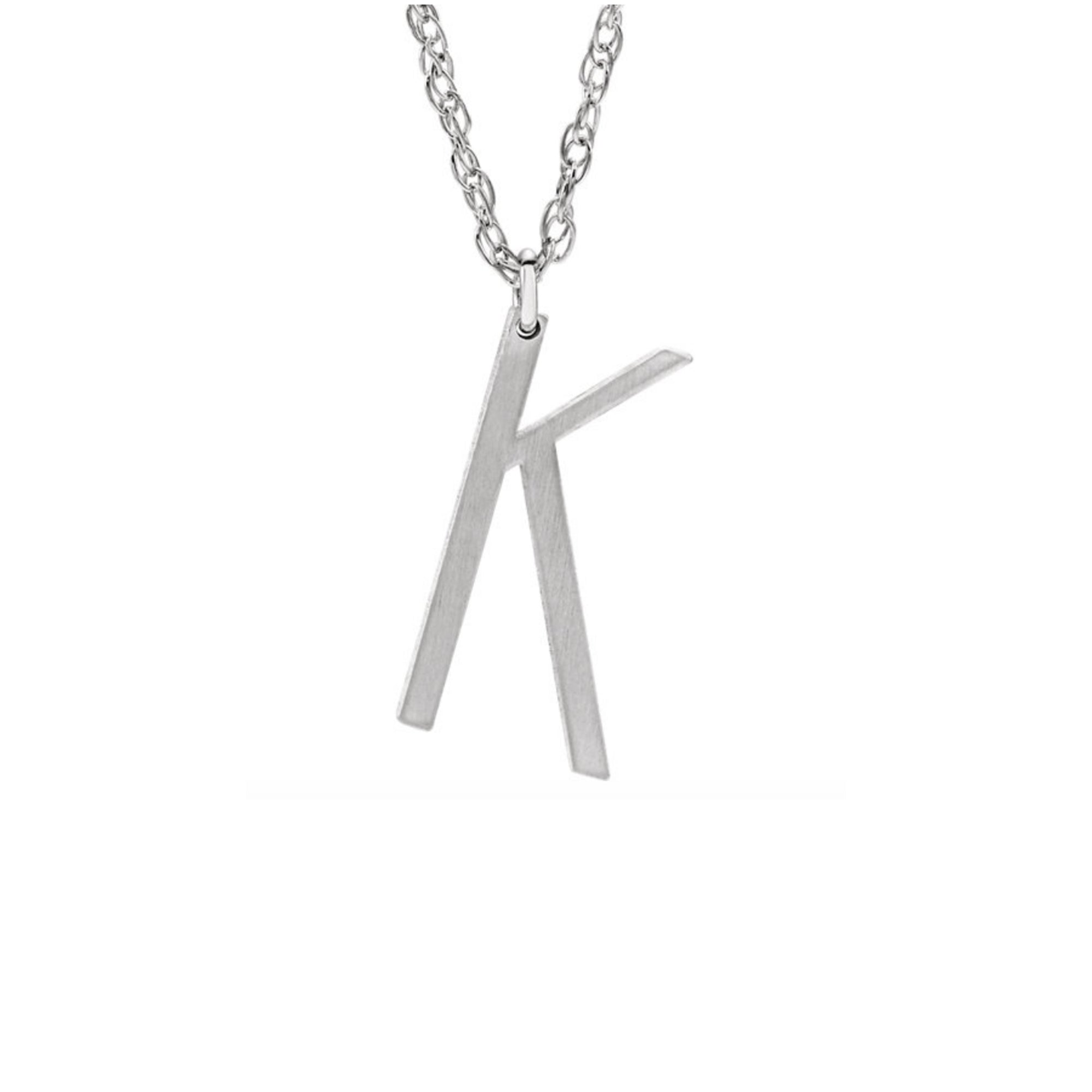 Large Initial Necklace in White, Yellow or Rose Gold - Talisman Collection Fine Jewelers