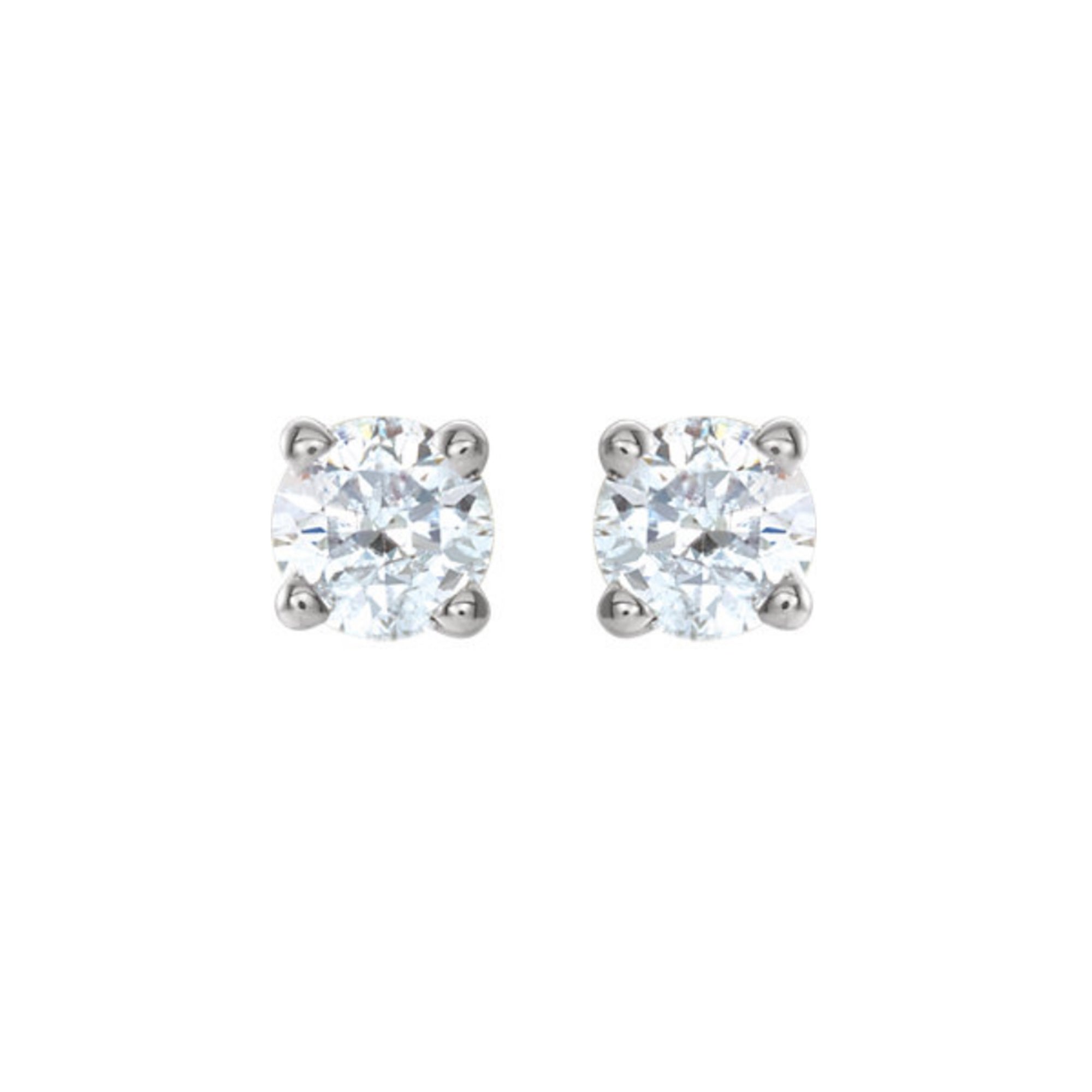 Diamond Stud Earrings, 0.25 Carat Total Weight in 14k White, Yellow or Rose Gold - Talisman Collection Fine Jewelers