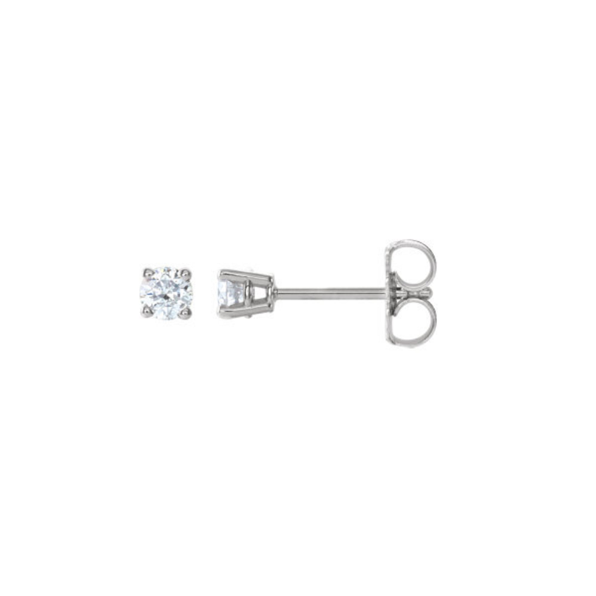 Diamond Stud Earrings, 0.25 Carat Total Weight in 14k White, Yellow or Rose Gold - Talisman Collection Fine Jewelers